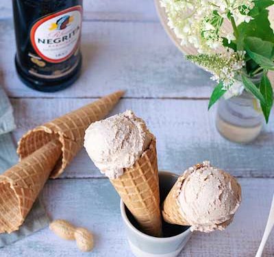 crème glacée cacahuète et rhum negrita